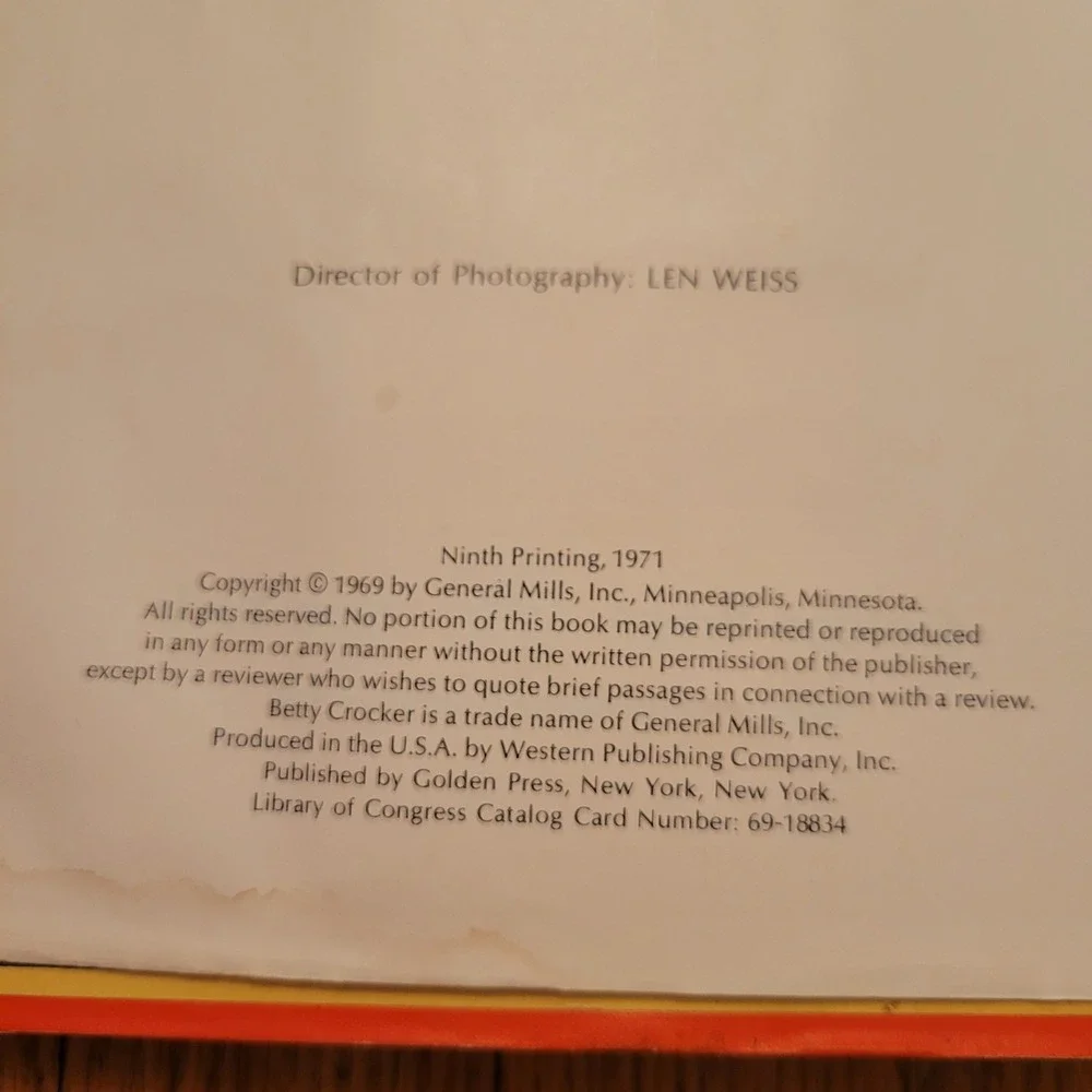 Betty Crocker 1971 Cookbook Ring Bound Red Vintage Retro 9th Printing Pie Cover - Picture 4 of 11